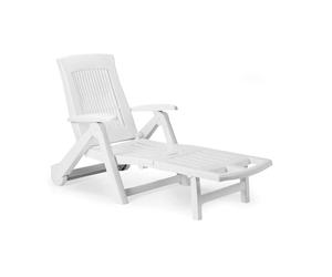 Chaise Pliante Zircone Blanche Pliable, Mobile Et Confortable - Ipae Progarden