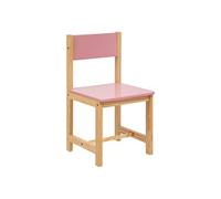 Chaise pour chambre d'enfant en MDF/pin coloris rose/naturel - Longueur 29 x Profondeur 29 x Hauteur 54.5 cm --