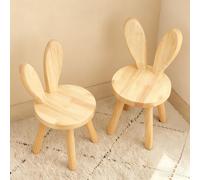 Chaise pour enfant en bois massif, avec des oreilles de lapin, dimensions 45x26 cm