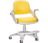 Chaise pour enfants et adolescents, fauteuil ergonomique pivotant pour les enfants de 4 à 15 ans, réglable en hauteur (76–90 cm), avec accoudoirs, dossier, hauteur d'assise et repose-pieds réglables