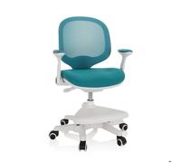 chaise pour enfants - hjh OFFICE - KID ERGO - Bleu - Tissu / Tissu maille