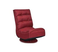 chaise relax pliable et réglable en 5 positions pivotant 360 o rose rembourrée confortable idéale pour lire, regarder la TV