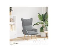 Chaise Relaxante vidaXL en Tissu Gris Clair