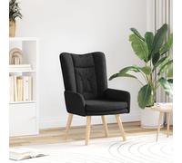 Chaise Relaxante vidaXL Tissu Noir