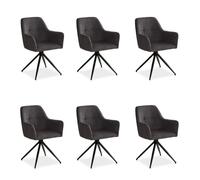 Ensemble de 6 chaises salle à manger modernes Blanc G