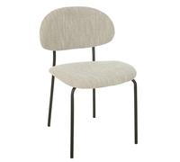 Paris Prix Chaise repas TESTI 51x55x82 cm tissu doux beige