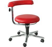Chaise roulante rouge pour éducateur/soignant, 34-41 cm
