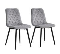 Relaxdays Ensemble de chaises en velours