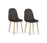 Chaise salle à manger lot de 2 - anthracite