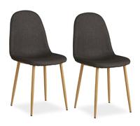 Chaise salle à manger lot de 2 - anthracite