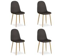 Chaise salle à manger lot de 4 - anthracite