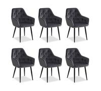 HOMESTYLE4U Chaise de salle à manger lot 6 chaises