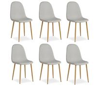 Chaise Salle Manger Lot De 6 - Gris