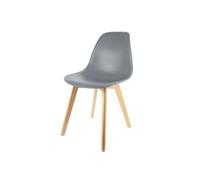 - Chaise scandinave Coque - H. 83 cm - Gris