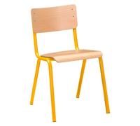 Chaise scolaire SYLLAB Taille 6 - CM2/ Collège /Lycée jaune