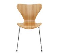 Chaise Série 7™ bois naturel chromed steel base
