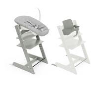 Chaise Stokke Tripp Trapp avec Newborn Set & Baby Set, Vert Glacier - Conception sûre, Réglable et ergonomique