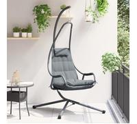vidaXL Chaise œuf suspendue Anthracite 94 x 107 x 196,5 cm Acier