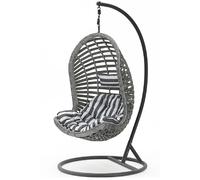 Chaise suspendue de jardin Boho Bali - Bali Design - Balançoire - Delsin Gris