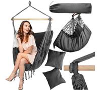 Chaise suspendue en hamac brésilien BAHIO graphite