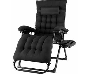 Chaise suspendue, fauteuil design moderne, coussin amovible, chaise noire (1 pièce)