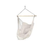Chaise suspendue hamac avec 2 oreillers Beige