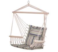 Chaise suspendue - hamac - Outsunny - voyage respirant macramé portable jardin extérieur - coton polyester - multicolore