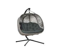 Chaise Suspendue Panier Suspendu Pour 2 Personnes (Avec Support), Balançoire Suspendue Pliante Et Chaise Suspendue (Avec Coussin) Multicolore