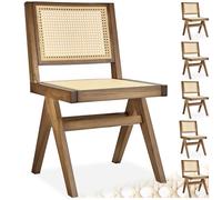 Chaise en bois avec cannage viennois design boho structure en bois massif Chï¿½ne clair
