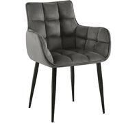 Chaise Tirana velours - anthracite