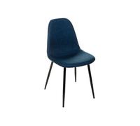 Chaise tissu et métal Tyka bleu