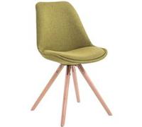 Chaise Toulouse tissu pieds ronds , Vert/Nature