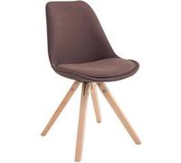 Chaise Toulouse tissu piétement en forme carrée , Marron/Nature G