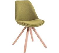 Chaise Toulouse tissu piétement en forme carrée , Vert/Nature G