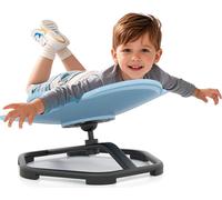 Chaise tournante sensorielle pour enfants COSTWAY, Chaise tournante pour enfants 360°, Chaise pour enfants avec base métallique antidérapante, Chaise carrousel pour jeunes enfants 3+ bleu