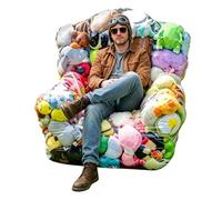 Chaise Transparente Pour Peluches | rangement pliant pour doudous,Pouf Organisateur de Doudous,Pour Adolescents Adultes Parents Collectionneurs Maison Crèche Chambre Bureau Salle De Jeux Nursery