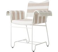 Chaise Tropique à Franges Blanc/Rayure Leslie 40