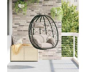 Chaise œuf suspendue - 1 PLACE - Conception ergonomique - Taupe 91,5x60x110 cm polyrotin V5179