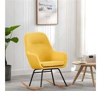 vidaXL Chaise à bascule – Jaune moutarde