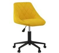 vidaXL Chaise pivotante de salle à manger Jaune moutarde Velours