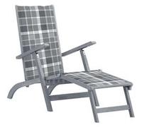 Chaise Vidaxl exterieur non pliable en acacia gris gris