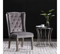 vidaXL Chaise à manger Gris Velours 287951