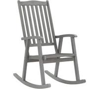 vidaXL Chaise à bascule avec support Bois massif d'acacia avec coussins Gris