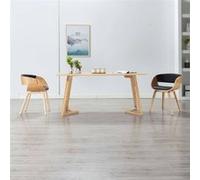 vidaXL Chaise à Dîner avec Cadre en Bois Chaise de Salle à Manger Chaise de Repas Chaise de Cuisine Chaise de Salon Noir 283113