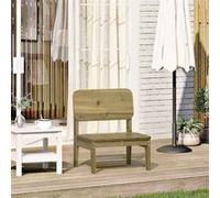 vidaXL Chaise de jardin non pliable en bois de pin imprégné 60×52,5×72 cm Marron
