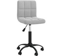 vidaXL Chaise pivotante de salle à manger Gris clair Velours
