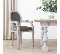 Chaise vidaxl interieur empilable non pliable en bois massif H. 96.5 cm gris Gris G