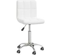 vidaXL Chaise de salle à manger pivotante - Blanc