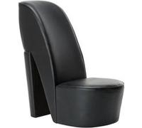 Chaise vidaxl interieur non empilable non pliable H. 85.5 cm en plastique noir Noir G