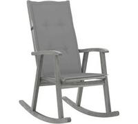 Chaise vidaxl interieur non pliable en bois massif H. 117 cm gris gris G